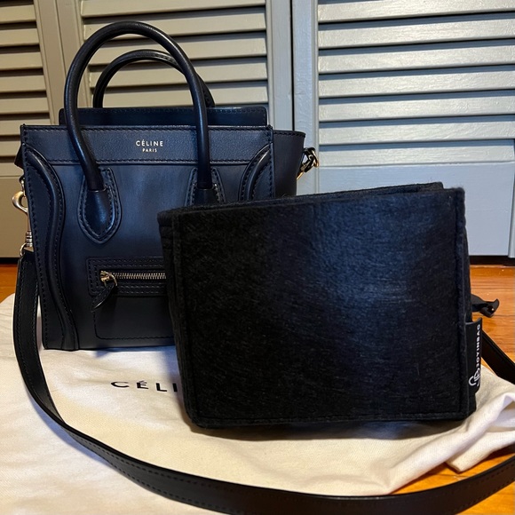 Celine Nano Luggage Navy Blue - Picture 6 of 10